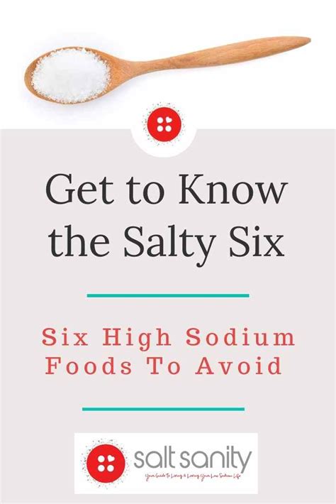 Foods High In Sodium The Salty Six Salt Sanity