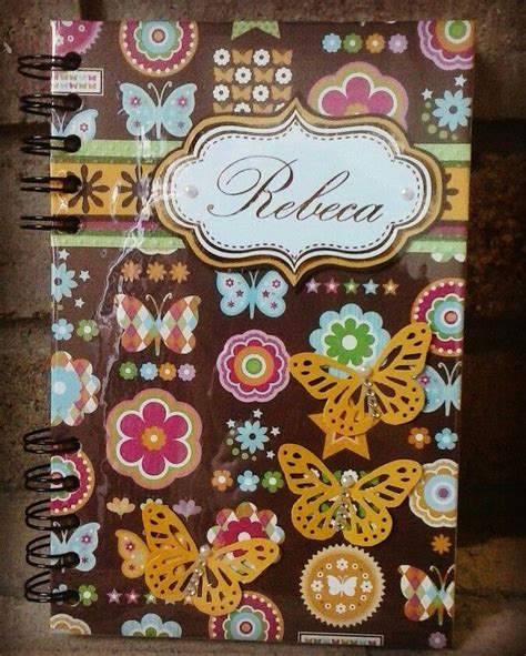 Agenda Tipo Cuaderno Personalizada Con Doble Anillo Met Lico Negro