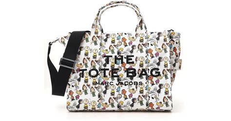 Marc Jacobs X Peanuts The Small Traveler Tote Bag In Black Lyst Australia