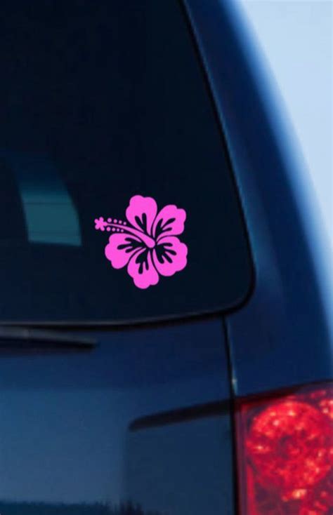 Hibiscus Car Decal Hibiscus Decal Hibiscus Vinyl Decal Hibiscus Car