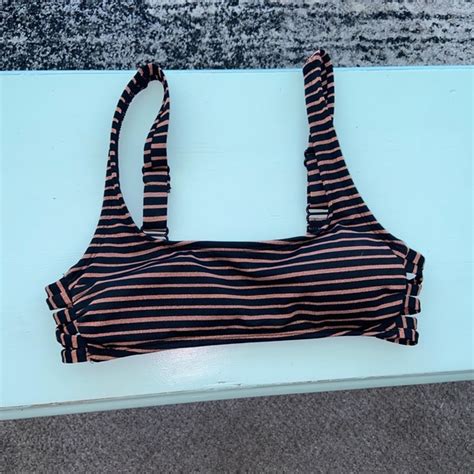 Xhilaration Swim Striped Sparkly Bikini Top Poshmark