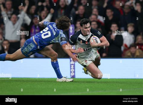 London UK 12th Nov 2022 Herbie Farnworth Of England Scores A Try To