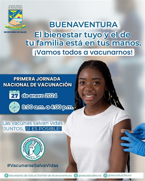 La Secretaría De Salud De Buenaventura Invita A La Comunidad El 27 De Enero De 2024 A La Primera