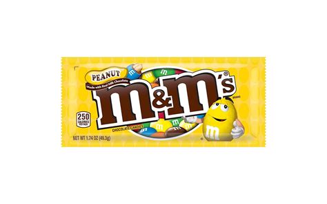 Mandms Peanut Chocolate Candy Singles Size 174 Ounce Pouch 48 Count Box