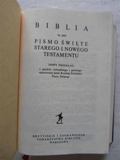 Biblia Pismo Wi Te Starego I Nowego Testamentu