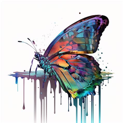 Premium Photo A Colorful Butterfly With The Word Butterfly On It