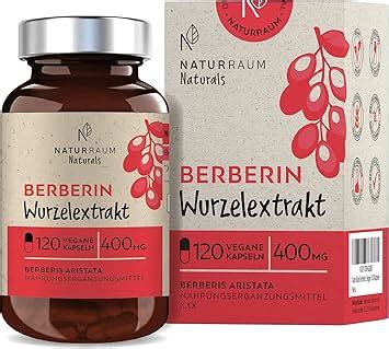 Berberin Extrakt Kapseln hochdosiert I 120 Stück im Glas I Vegan I 400