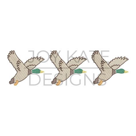 Mallard Duck Sketch Embroidery Design Joy Kate Designs