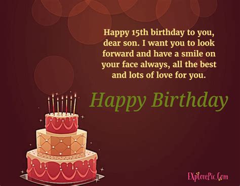 45 Happy 15th Birthday Wishes for Son | Happy Birthday Son – ExplorePic