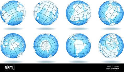 Globe views, 3d earth map set Stock Vector Image & Art - Alamy