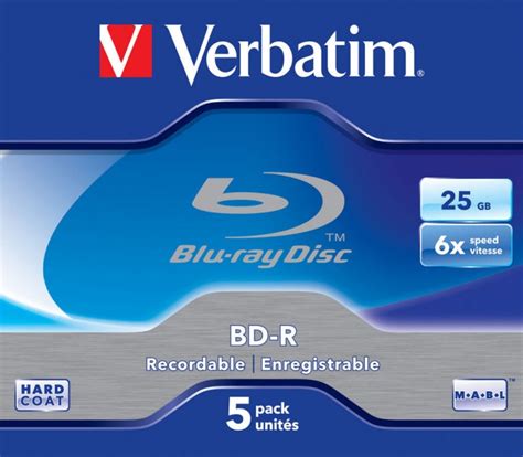 Verbatim BLU RAY BD R 25GB X6 5szt Jewel Case ProLine