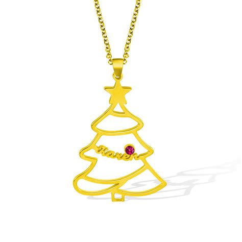 Custom Christmas Tree Necklace