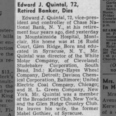 Obituary For Edward J Quintal Aged Newspapers