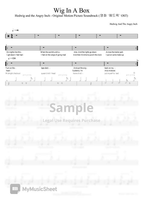 Hedwig And The Angry Inch Wig In A Box 악보 by COPYDRUM