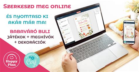 Babaváró buli játékok meghívó dekoráció HappyPlan