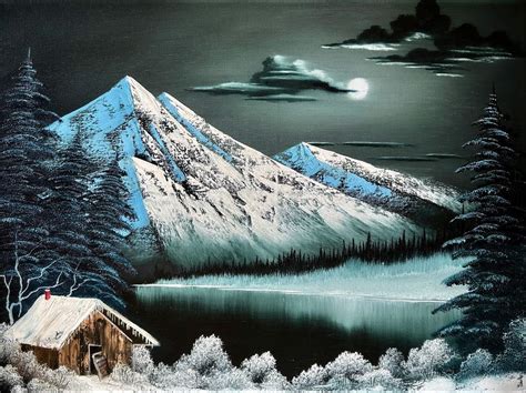 Bob Ross Signed Original Northern Lights Painting 46 Off