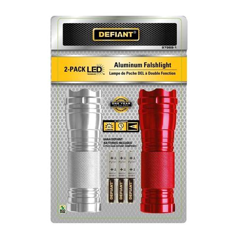 Defiant Led Aluminum Flashlights Pack The Home Depot