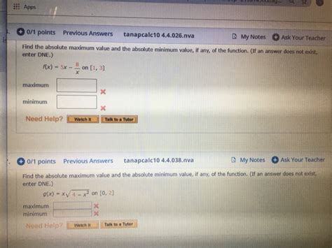 Solved Points Previous Answers Tanapcalc My Chegg