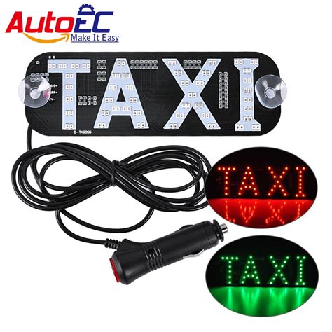 Autoec X Taxi Led Light Dual Colors Car Windscreen Cab Indicator Sign