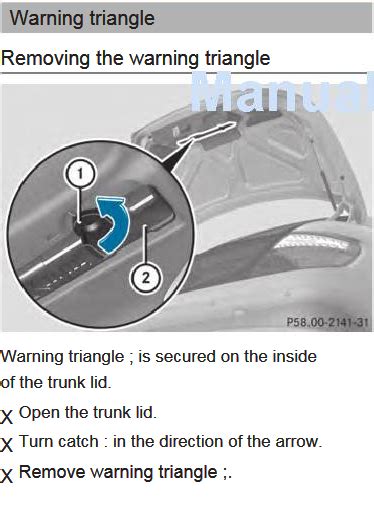 How To Properly Store Warning Triangle And First Aid Kit Mercedes