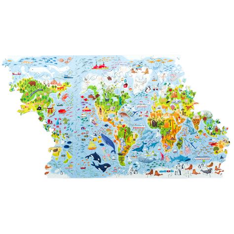 Puzzle Weltkarte F R Kinder Unidragon Teile Weltkarten F R