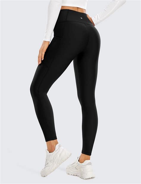 Crz Yoga Thermal Fleece Lined Leggings Women High Waisted Winter