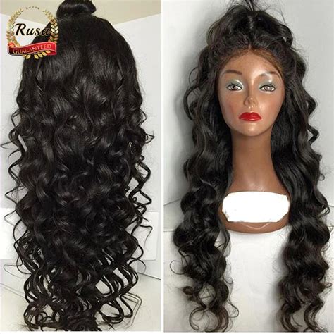 7a Brazilian Deep Body Wave Human Hair Wigs Glueless Full Lace Wigs