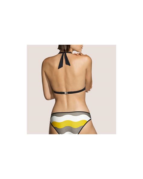 Bikini Halter Andr S Sarda Colecci N Denis Color Amarillo Azul