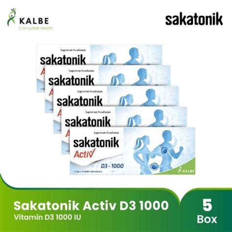 Promo Sakatonik Activ D3 1000 Vitamin D3 1000 IU 5 Box 10 Tablet