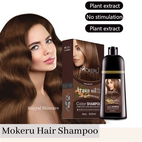 Mokeru Shampoo Semir 500ml Mokeru Shampoo Hair Color Shampoo Penghilang ...