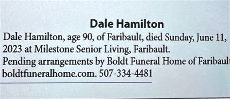 Dale Hamilton Rotary Club Of Faribault