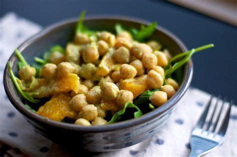 Arugula Chickpea Salad With Tangy Tahini Dressing