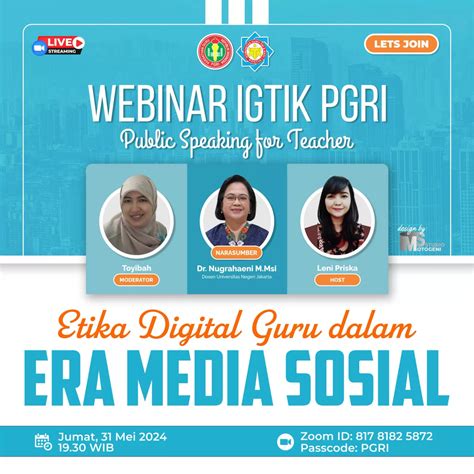 Etika Digital Untuk Guru Dalam Era Media Sosial Bersama Dr Nugraheni