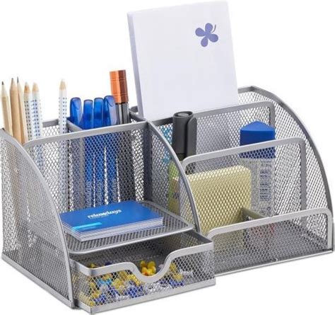 Bureau Organizer Pennenhouder Vakjes Bureau Standaard Wit