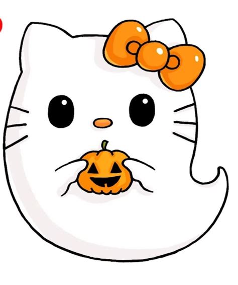 Hello Kitty Ghost Drawing