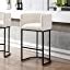 Amazon Hny Modern Counter Height Linen Fabric Upholstered Counter