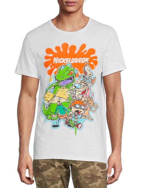 Nickelodeon Mens And Big Mens Group Graphic T Shirt With Short Sleeves