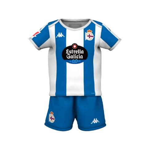 Kit Kappa Deportivo La Coruña Primera Equipación 2024 2025 Bebé Blue