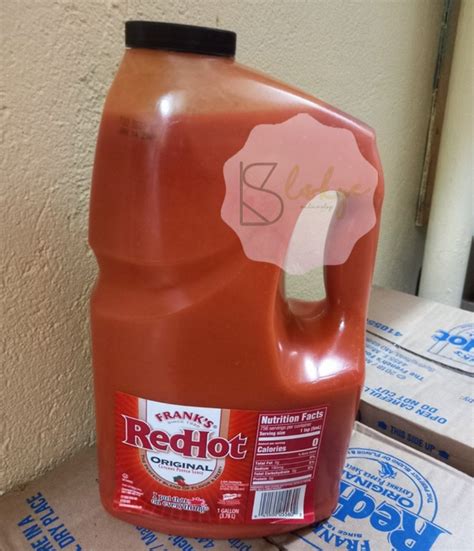 Frank S Red Hot Original Cayenne Sauce Gallon Food Drinks Spice Seasoning On Carousell