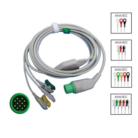 Compatible With Medtronic 12 Pin Patient Monitor AHA Specification