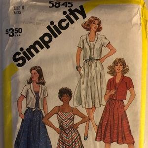 Vtg Simplicity Misses Semi Fitted Bias Etsy