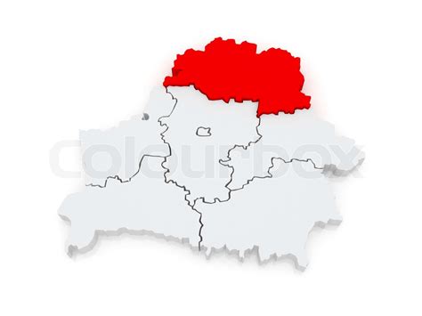 Map of Vitebsk region. Belarus. | Stock image | Colourbox