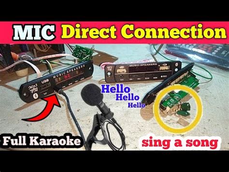 How To Connect MIC Directly With Panel Full Karaoke MP3 USB