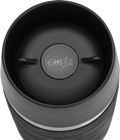 Emsa Isolierbecher Travel Mug Wave Liter Mm Schwarz N