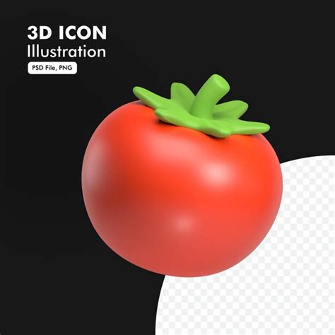 Tomato 3d Icon Illustration Premium Ai Generated Psd