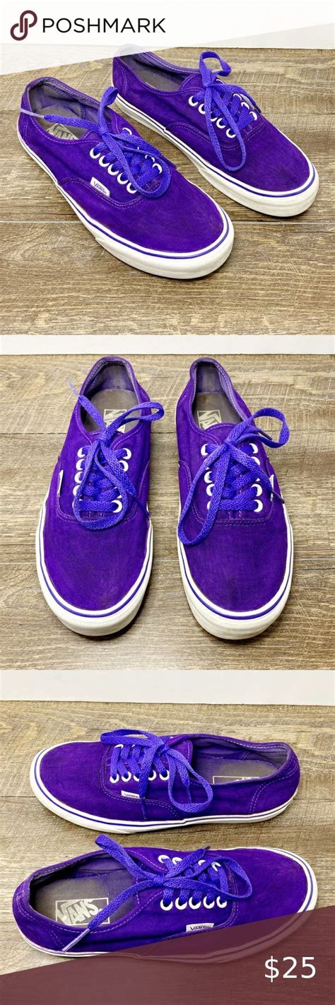 Vans Purple And Purple Laces Womens 9 And Mens 75 Vans Womens Shoes