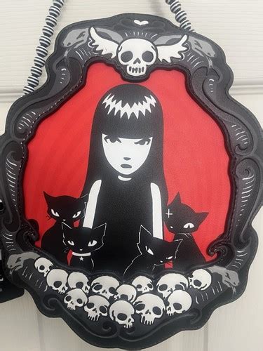 NWT Hot Topic Emily The Strange Cameo Crossbody Bag Black Cat EBay