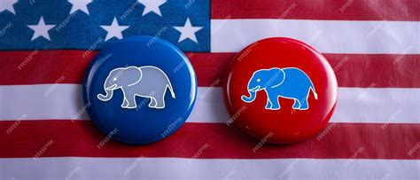 Premium Photo | 2024 US Election Democrat vs Republican Campaign Button