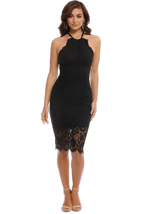 Black Lulu Halter Dress By Lover For Hire Glamcorner