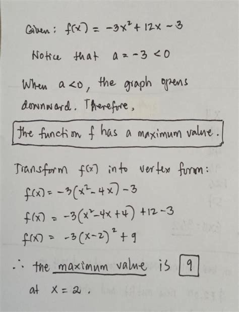 Solved Determine Without Graphing Whether The Given Quadratic